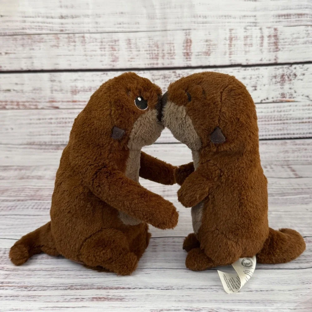 Disney Store‎ Finding Dory Interactive Cuddle Otters Magnetic Plush Set Brown